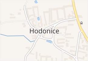 Hodonice v obci Hodonice - mapa části obce