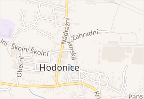 Janská v obci Hodonice - mapa ulice