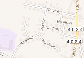 Na Vinici v obci Hodonice - mapa ulice