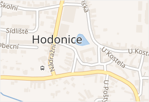 Pod kaštany v obci Hodonice - mapa ulice