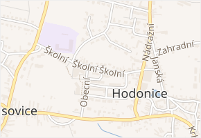 Školní v obci Hodonice - mapa ulice