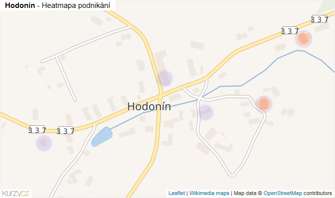 Mapa Hodonín - Firmy v části obce.