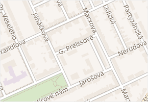 G. Preissové v obci Hodonín - mapa ulice