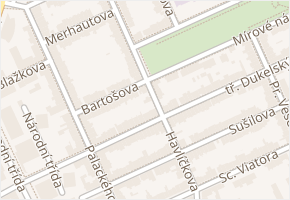 Havlíčkova v obci Hodonín - mapa ulice
