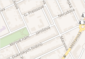 Jarošova v obci Hodonín - mapa ulice