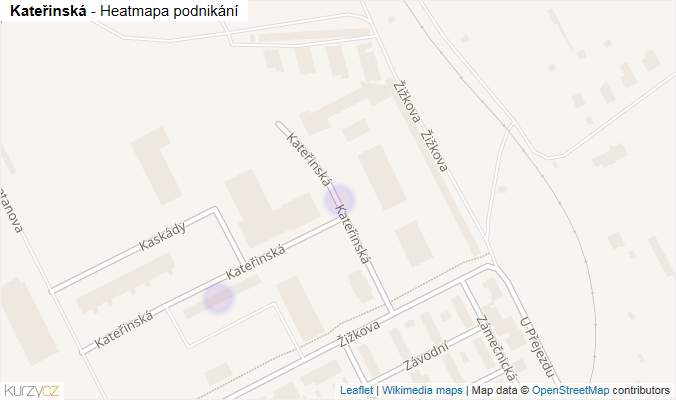 Mapa Kateřinská - Firmy v ulici.