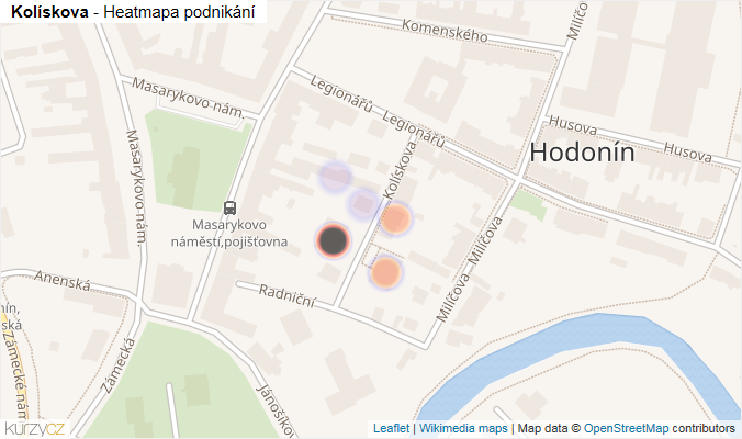 Mapa Kolískova - Firmy v ulici.