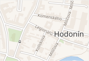Legionářů v obci Hodonín - mapa ulice