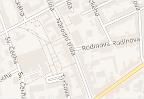Levandulová v obci Hodonín - mapa ulice