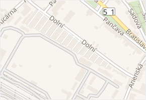 Pančava v obci Hodonín - mapa ulice