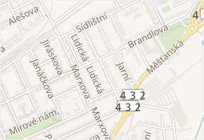 Partyzánská v obci Hodonín - mapa ulice