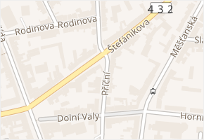 Příční v obci Hodonín - mapa ulice