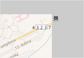 Purkyňova v obci Hodonín - mapa ulice