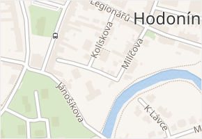 Radniční v obci Hodonín - mapa ulice