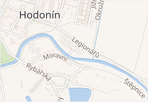 Rubanice v obci Hodonín - mapa ulice