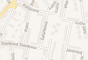 Šafaříkova v obci Hodonín - mapa ulice