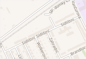 Sídlištní v obci Hodonín - mapa ulice