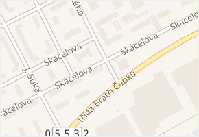 Skácelova v obci Hodonín - mapa ulice