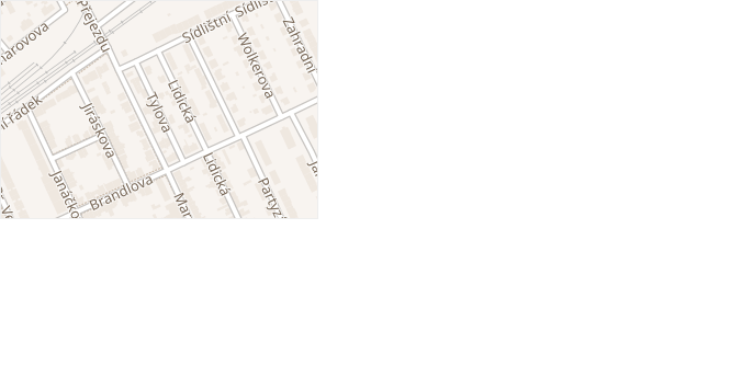 Tylova v obci Hodonín - mapa ulice