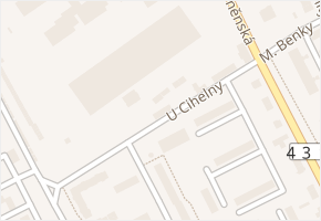 U Cihelny v obci Hodonín - mapa ulice