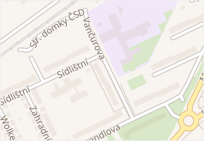 Vančurova v obci Hodonín - mapa ulice