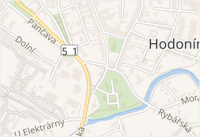 Zámecká v obci Hodonín - mapa ulice