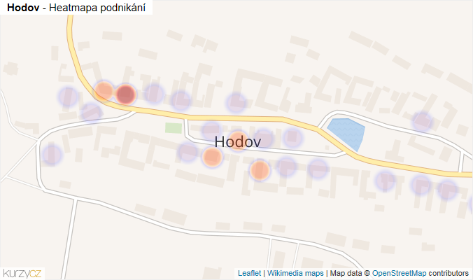 Mapa Hodov - Firmy v části obce.