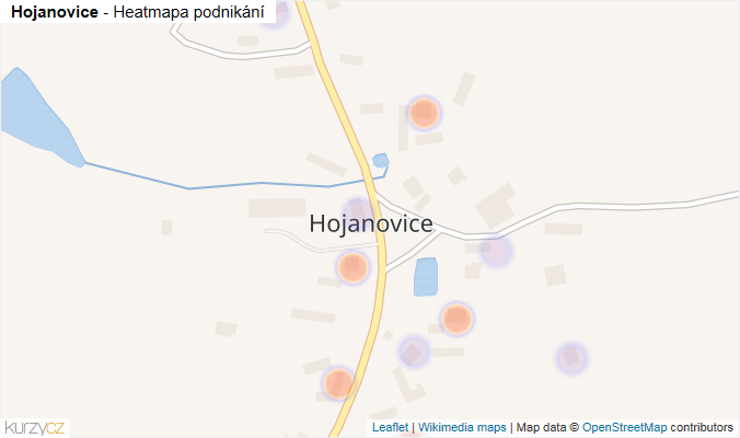 Mapa Hojanovice - Firmy v části obce.