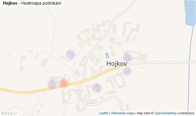 Mapa Hojkov - Firmy v části obce.