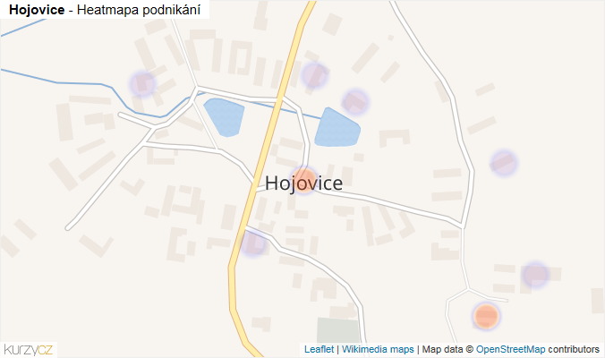 Mapa Hojovice - Firmy v části obce.