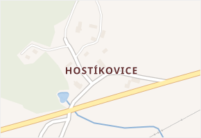 Hostíkovice v obci Holany - mapa části obce