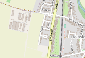 Čtvrtě v obci Holasice - mapa ulice