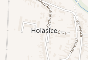 Holasice v obci Holasice - mapa části obce
