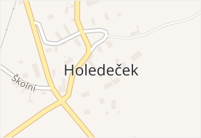 Holedeček v obci Holedeč - mapa části obce