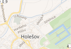 Holajka v obci Holešov - mapa ulice