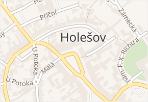 Holešov v obci Holešov - mapa části obce