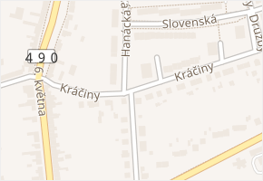 Kráčiny v obci Holešov - mapa ulice