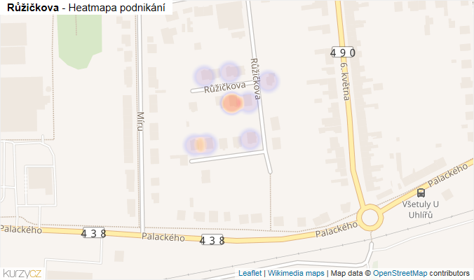 Mapa Růžičkova - Firmy v ulici.