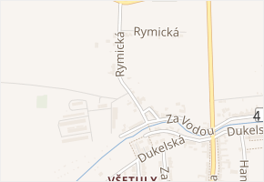 Rymická v obci Holešov - mapa ulice