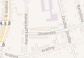 Slovenská v obci Holešov - mapa ulice