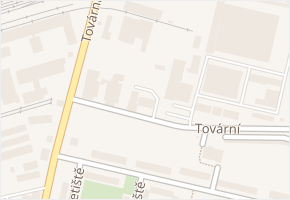 Tovární v obci Holešov - mapa ulice