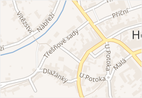 Třešňové sady v obci Holešov - mapa ulice