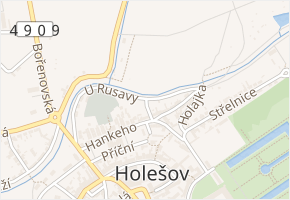U Rusavy v obci Holešov - mapa ulice