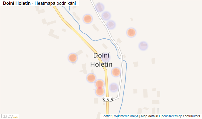 Mapa Dolní Holetín - Firmy v části obce.