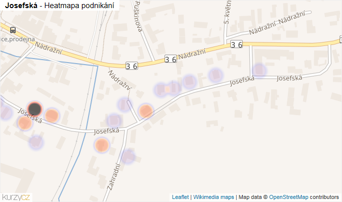 Mapa Josefská - Firmy v ulici.