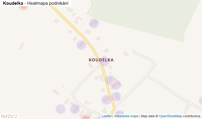 Mapa Koudelka - Firmy v části obce.