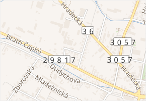 Šafaříkova v obci Holice - mapa ulice