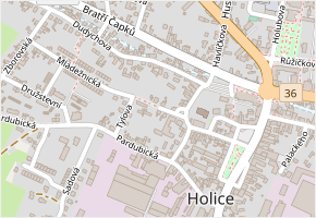 U Kapličky v obci Holice - mapa ulice