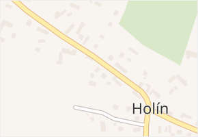 Holín v obci Holín - mapa části obce