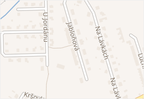 Jabloňová v obci Holohlavy - mapa ulice